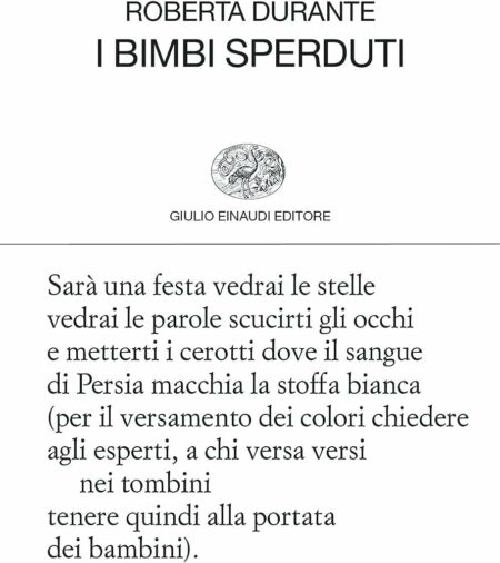 Roberta Durante. I bimbi sperduti. Einaudi Editore